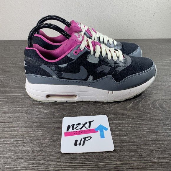 Nike Air Max 1 CMFT PRM‎ Black Pink Print Women’s Athletic Shoes Sneakers size 7 - Picture 3 of 8